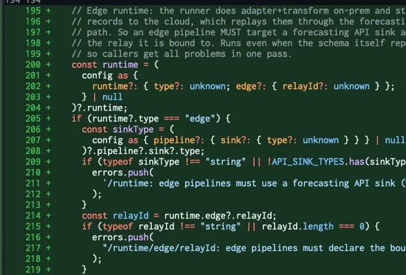 A syntax-highlighted hunk diff with added lines